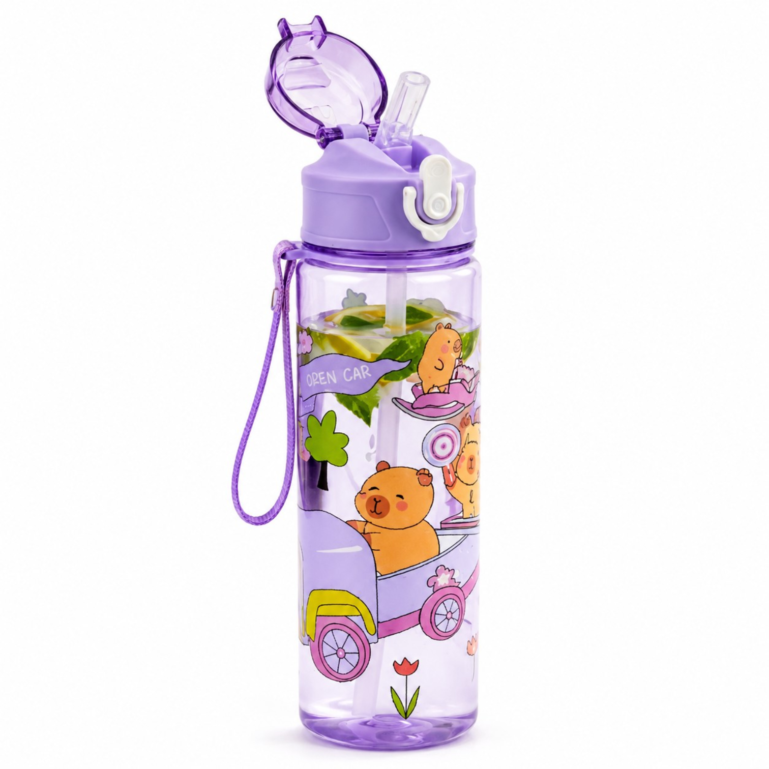 Gourde Enfant 750 ml avec Paille Intégrée – Étanche & Sans BPA