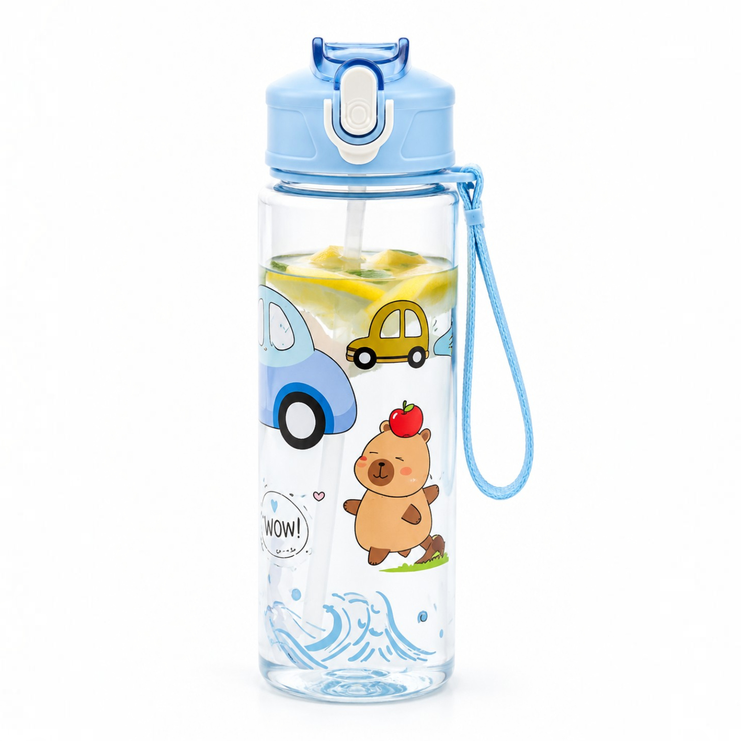Gourde Enfant 750 ml avec Paille Intégrée – Étanche & Sans BPA
