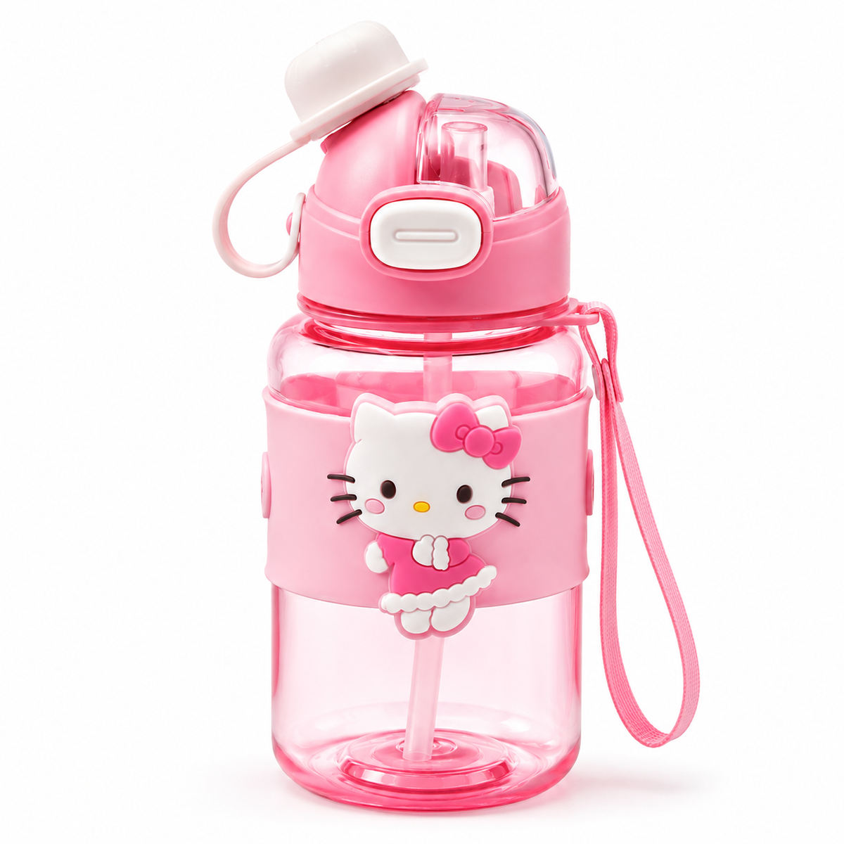 Gourde Enfant 600 ml – Bouteille d'Eau Étanche avec Paille