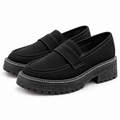 Mocassins Femme à Semelle Épaisse Crantée