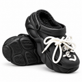 Sabots fourrés style Crocs pour femme – Nœud et charms
